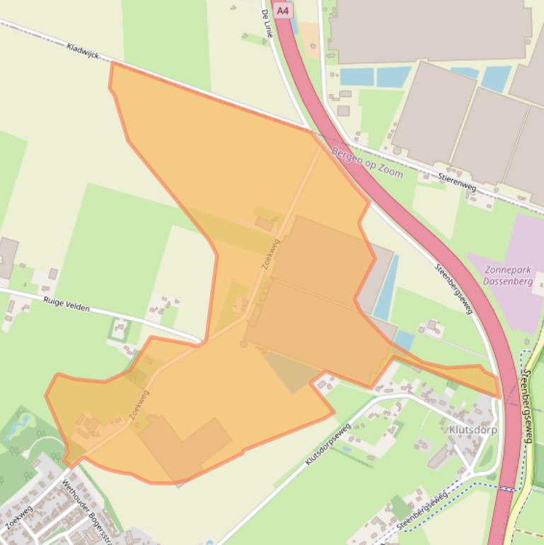 Kaart van postcodegebied 4664RA.