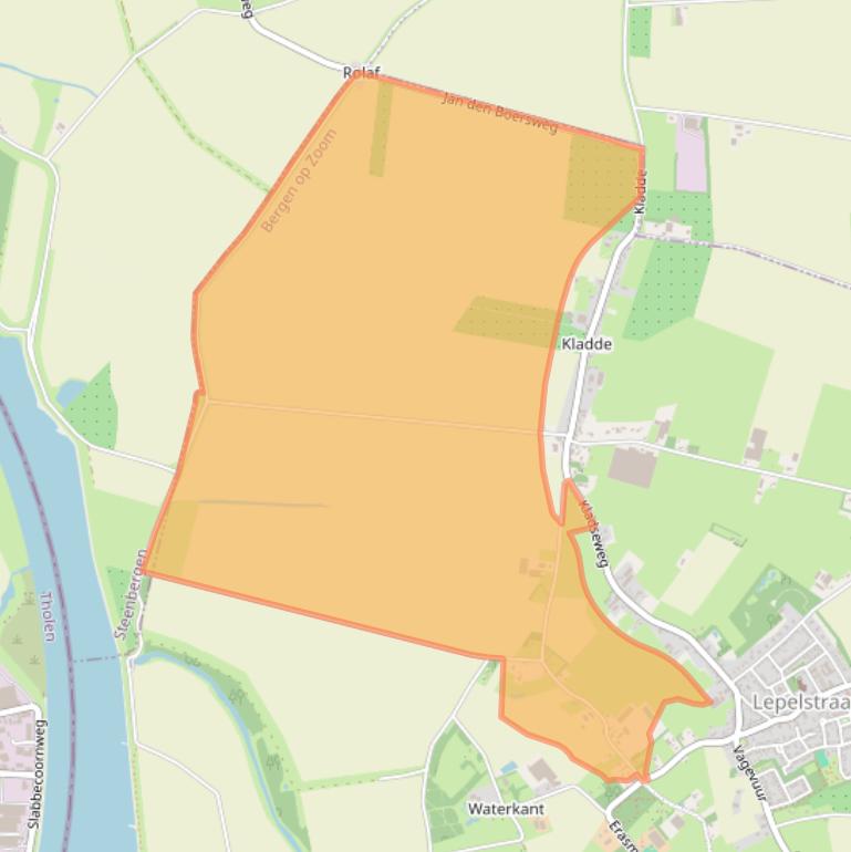 Kaart van postcodegebied 4664RJ.