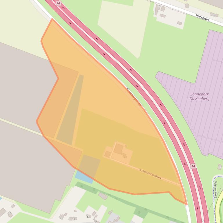 Kaart van postcodegebied 4664RT.