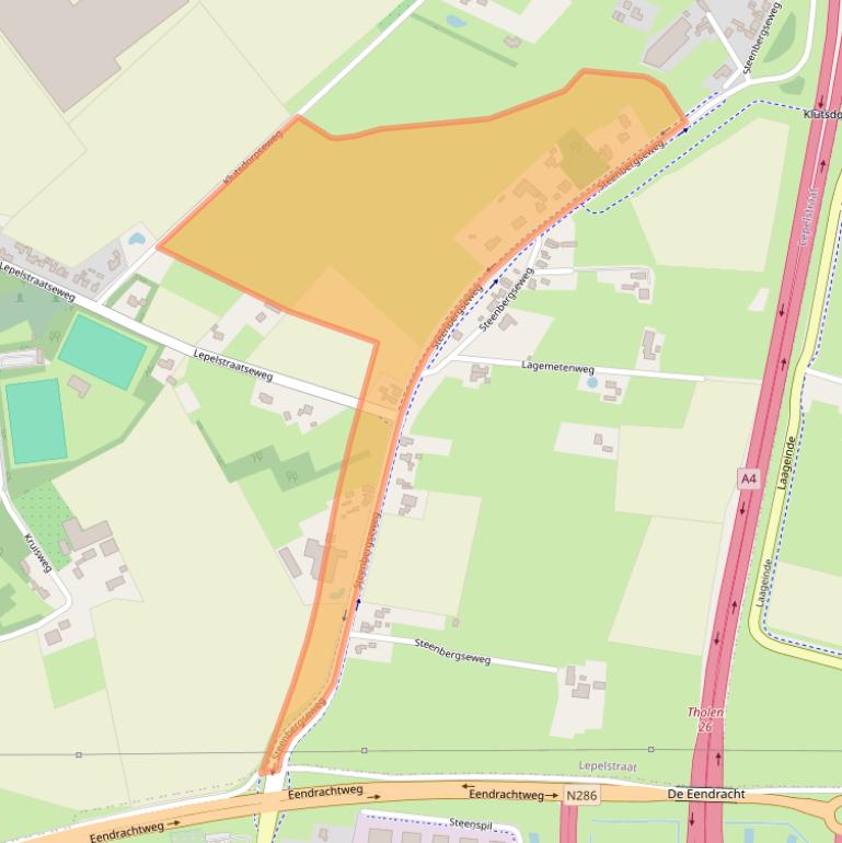 Kaart van postcodegebied 4664RV.