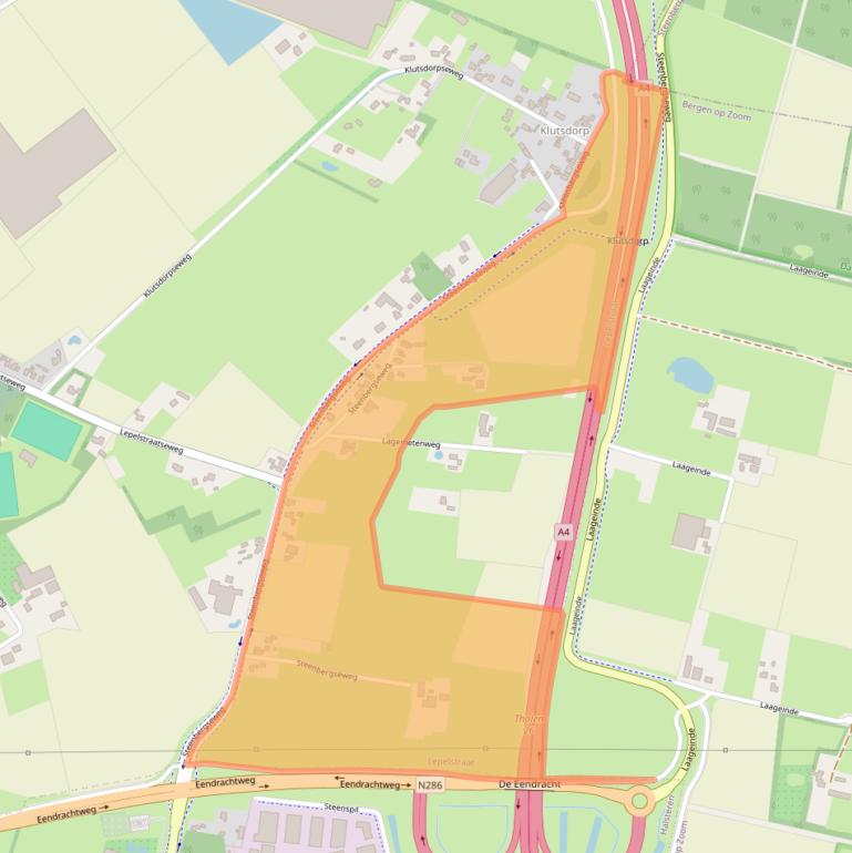 Kaart van postcodegebied 4664RX.