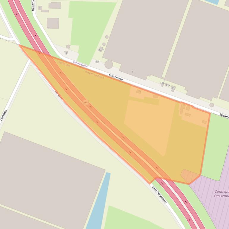 Kaart van postcodegebied 4664TA.