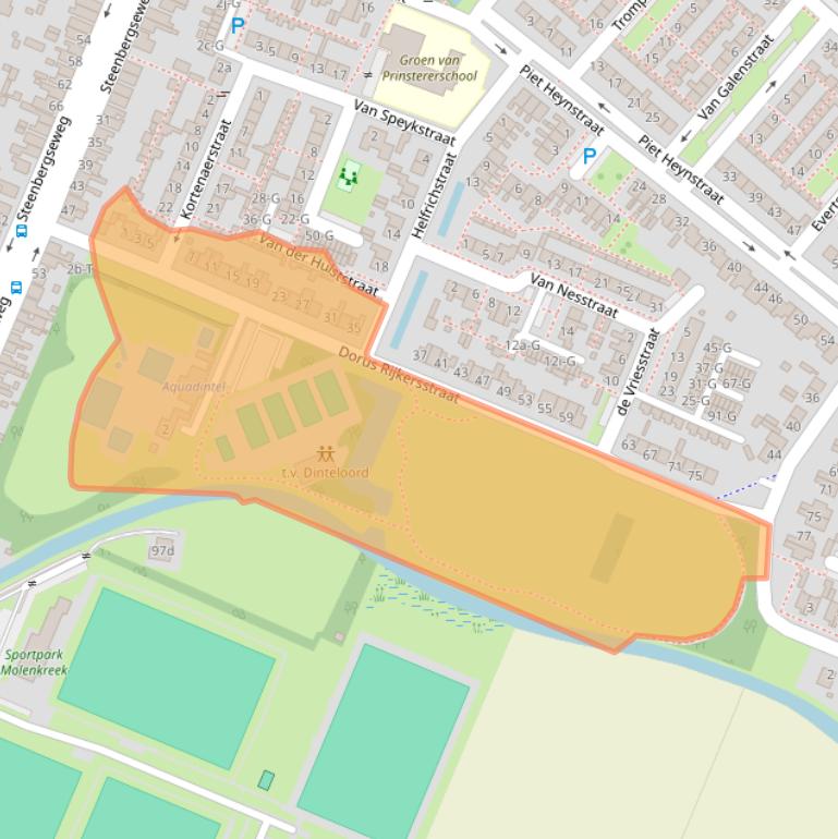 Kaart van postcodegebied 4671AA.