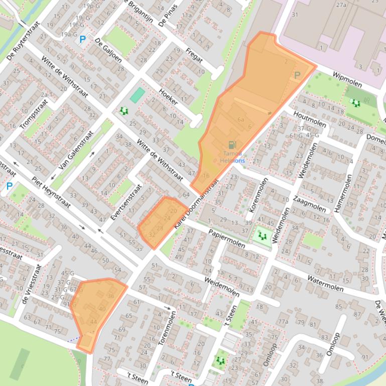 Kaart van postcodegebied 4671AD.