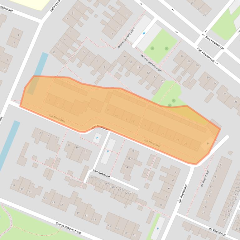 Kaart van postcodegebied 4671AH.