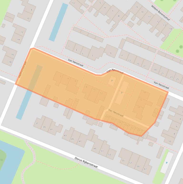 Kaart van postcodegebied 4671AJ.