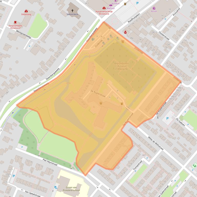 Kaart van postcodegebied 4671AW.