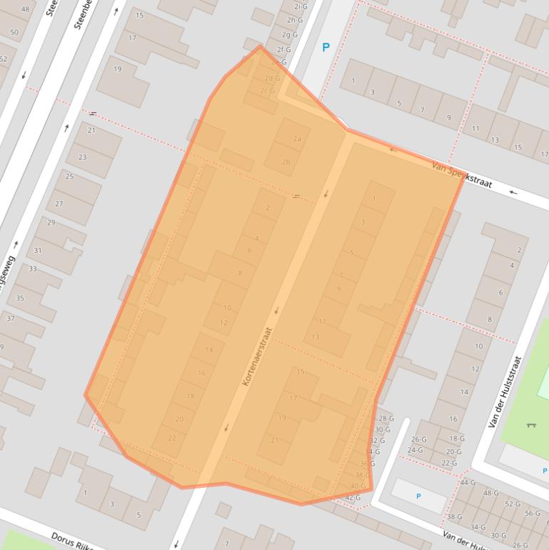 Kaart van postcodegebied 4671BB.