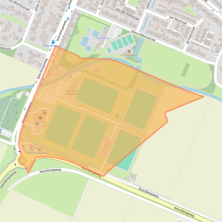 Kaart van postcodegebied 4671BE.