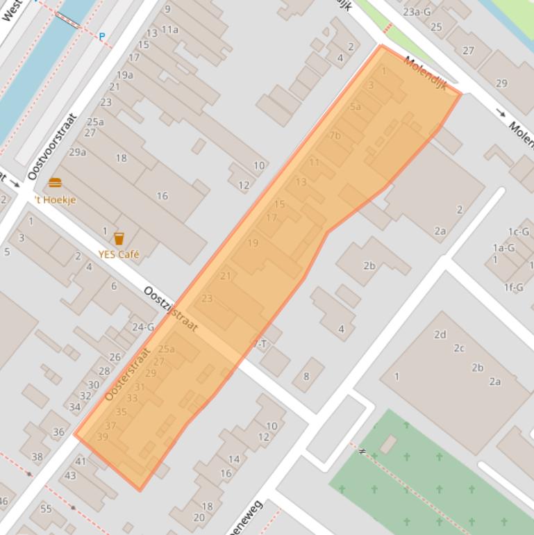 Kaart van postcodegebied 4671BW.