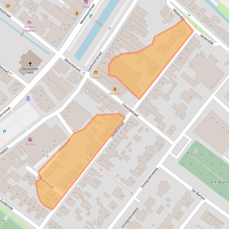 Kaart van postcodegebied 4671BZ.