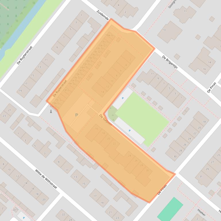 Kaart van postcodegebied 4671DZ.