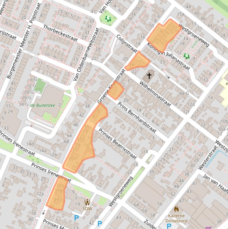 Kaart van postcodegebied 4671EH.