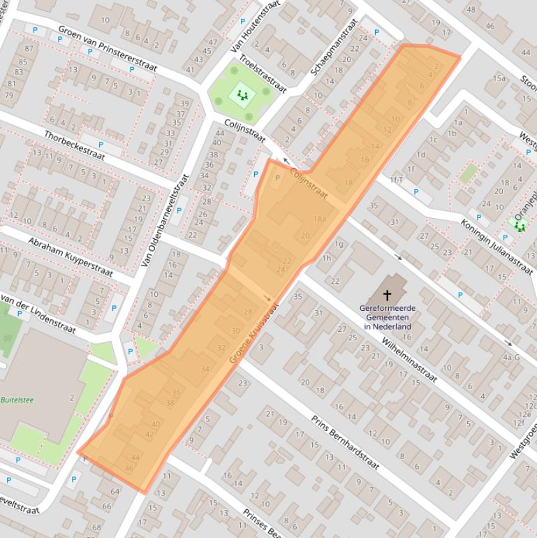 Kaart van postcodegebied 4671EK.