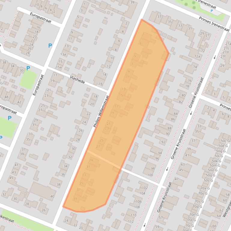Kaart van postcodegebied 4671EX.