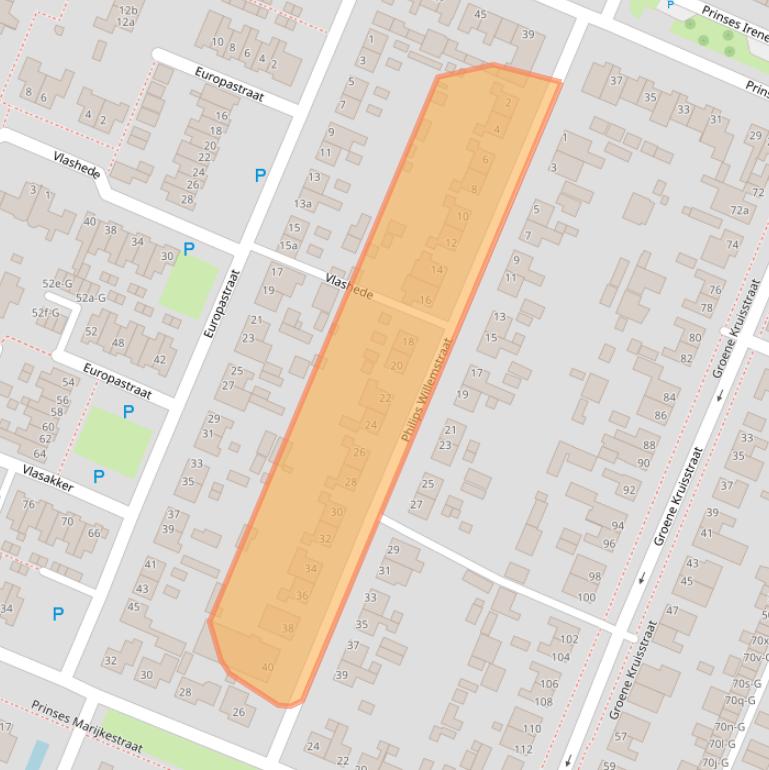 Kaart van postcodegebied 4671EZ.