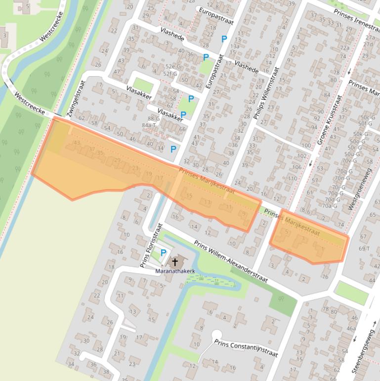 Kaart van postcodegebied 4671GB.