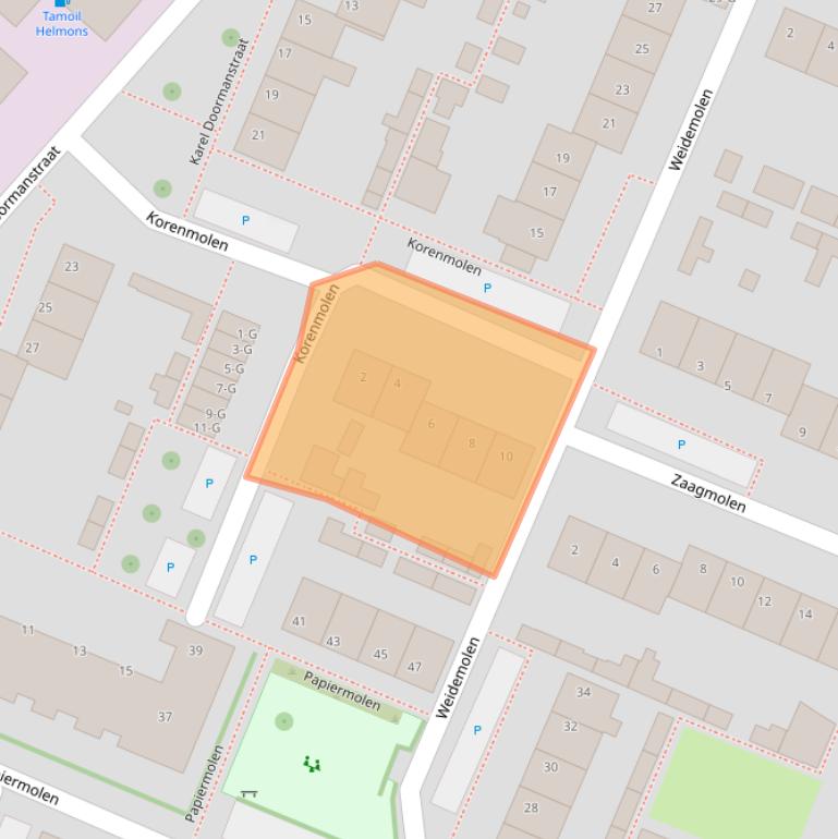 Kaart van postcodegebied 4671HJ.