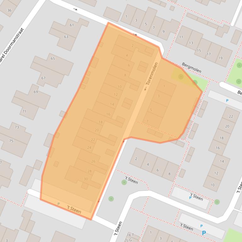 Kaart van postcodegebied 4671HR.