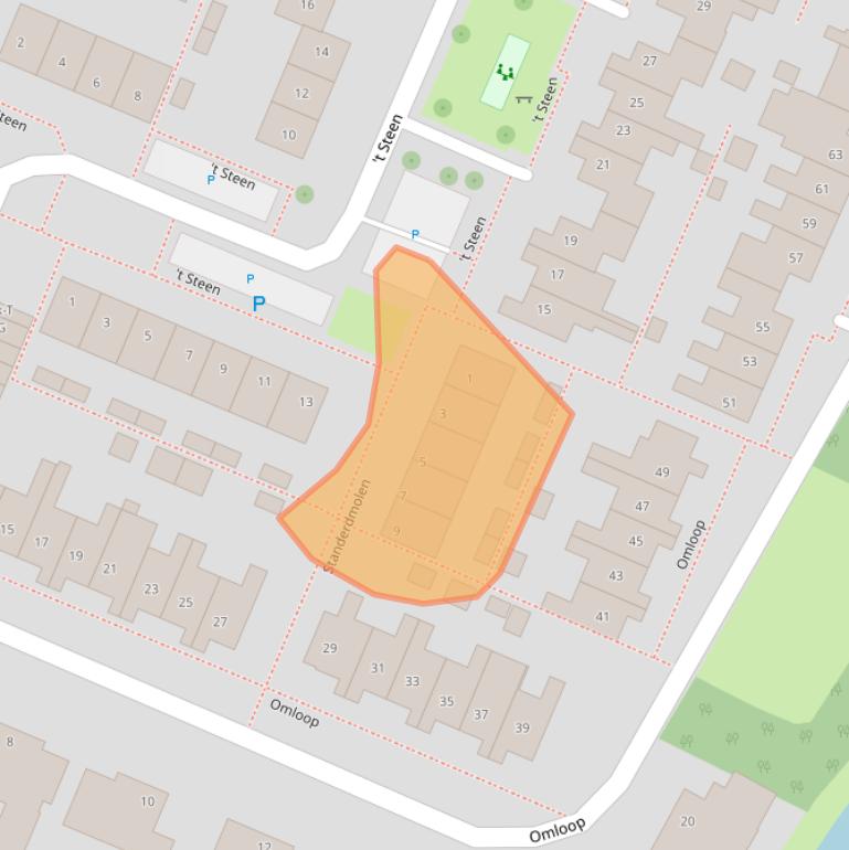 Kaart van postcodegebied 4671HV.