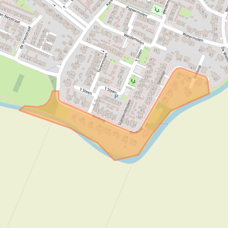 Kaart van postcodegebied 4671HX.