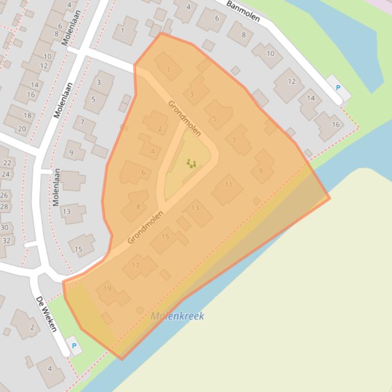 Kaart van postcodegebied 4671JL.