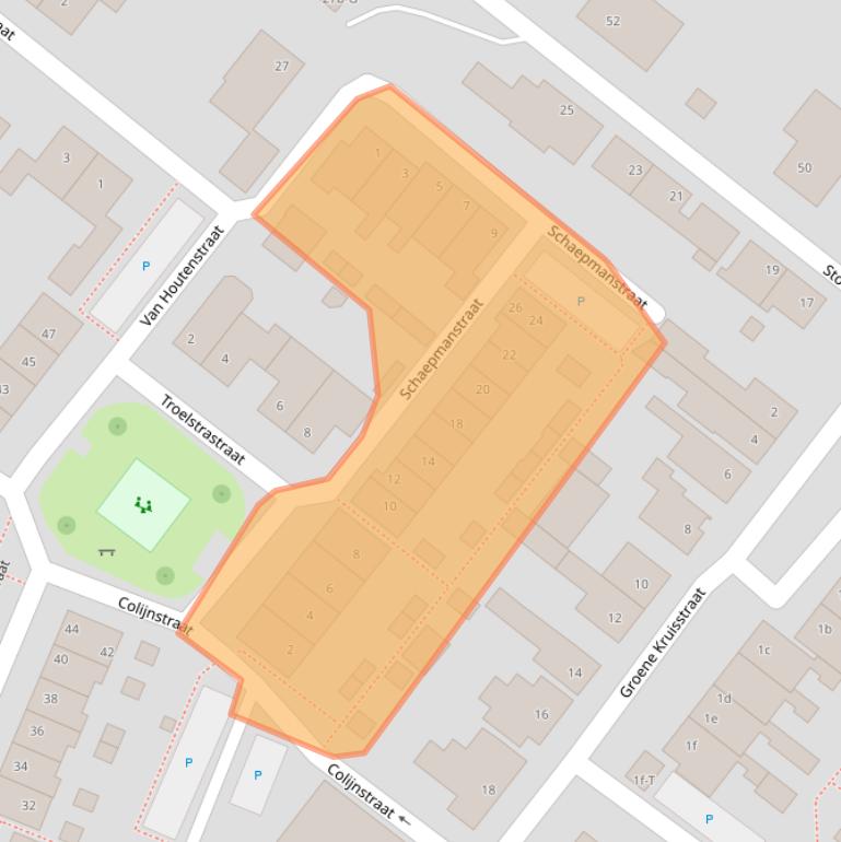 Kaart van postcodegebied 4671KE.