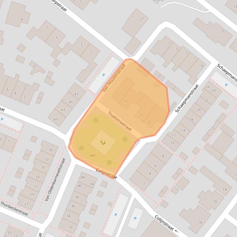 Kaart van postcodegebied 4671KH.