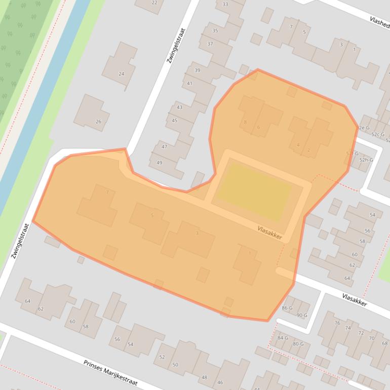 Kaart van postcodegebied 4671KV.