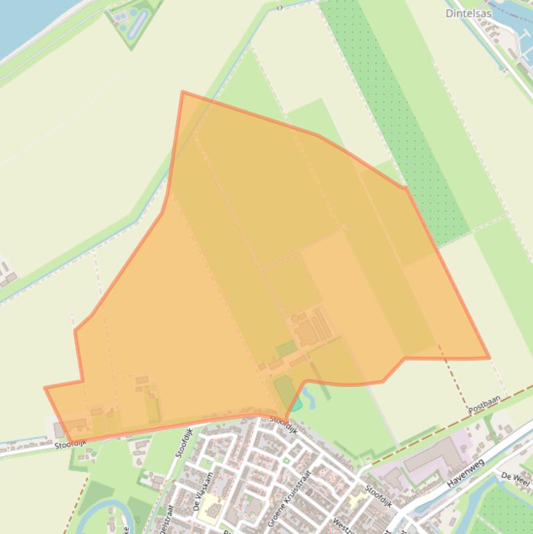 Kaart van postcodegebied 4671RB.