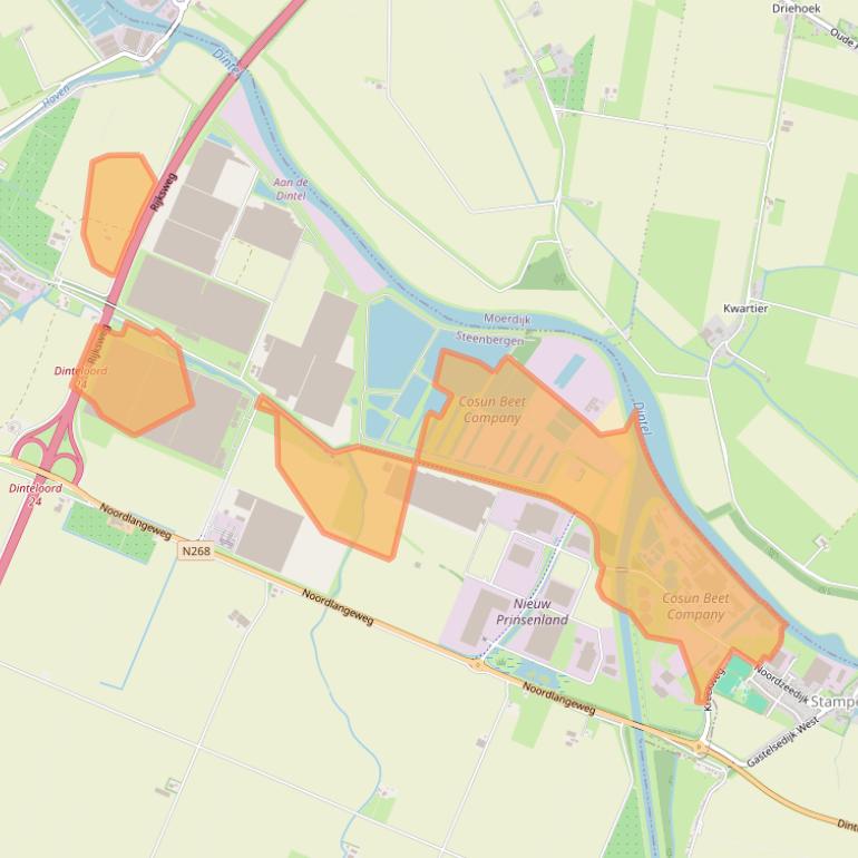 Kaart van postcodegebied 4671TL.