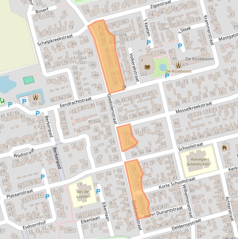 Kaart van postcodegebied 4675BA.