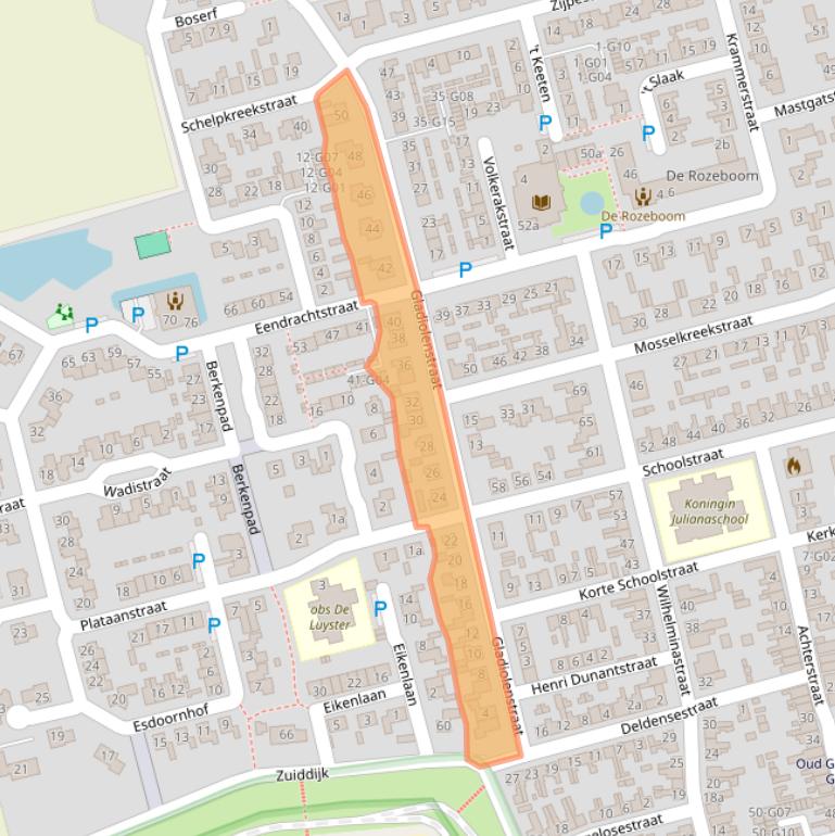 Kaart van postcodegebied 4675BB.