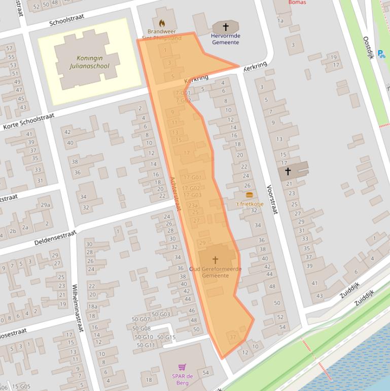 Kaart van postcodegebied 4675BV.