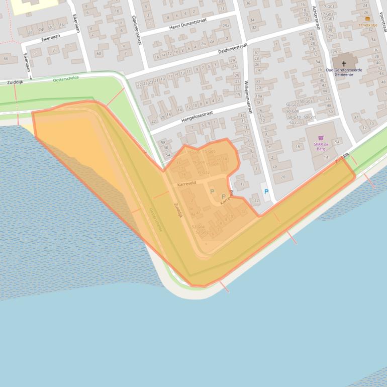 Kaart van postcodegebied 4675BZ.