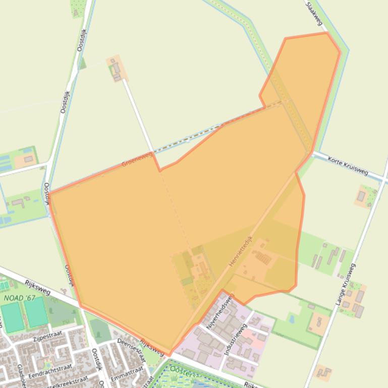 Kaart van postcodegebied 4675PB.