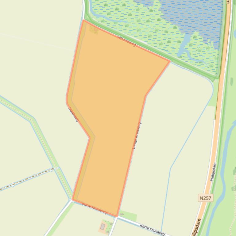 Kaart van postcodegebied 4675PD.