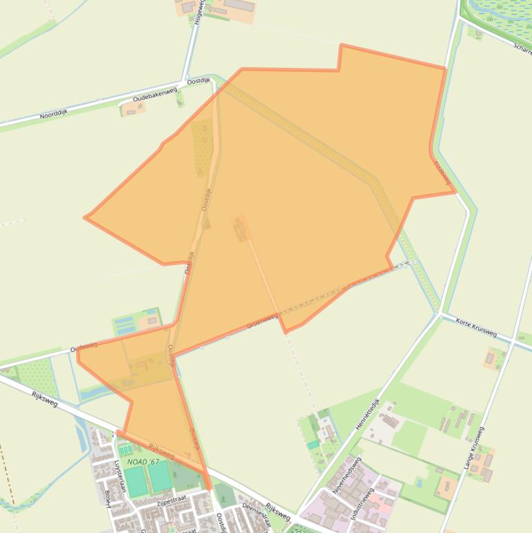 Kaart van postcodegebied 4675RE.