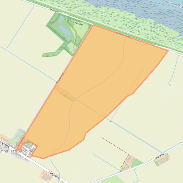 Kaart van postcodegebied 4675RP.