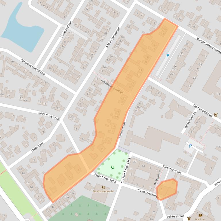 Kaart van postcodegebied 4681AL.