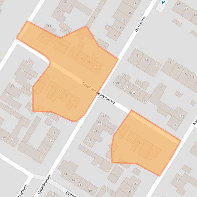 Kaart van postcodegebied 4681BD.