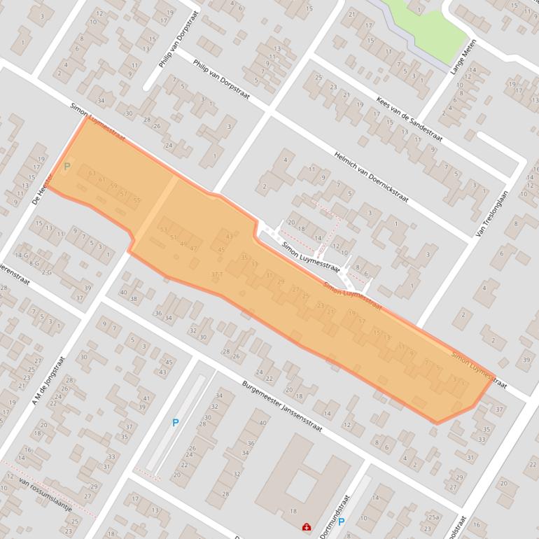 Kaart van postcodegebied 4681BE.