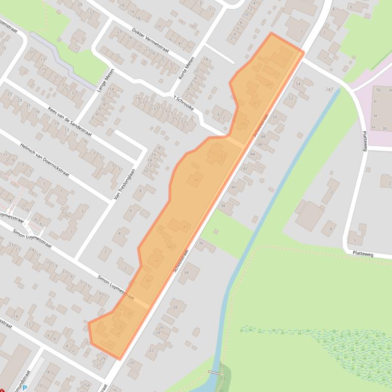 Kaart van postcodegebied 4681BJ.