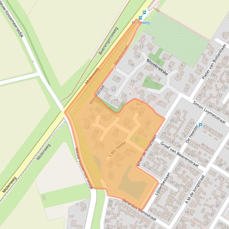 Kaart van postcodegebied 4681BV.