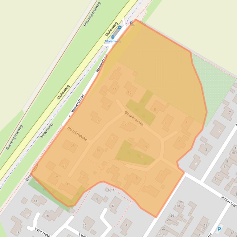 Kaart van postcodegebied 4681BW.