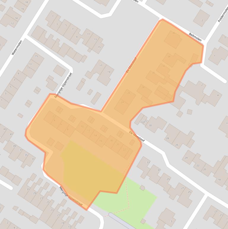 Kaart van postcodegebied 4681CB.