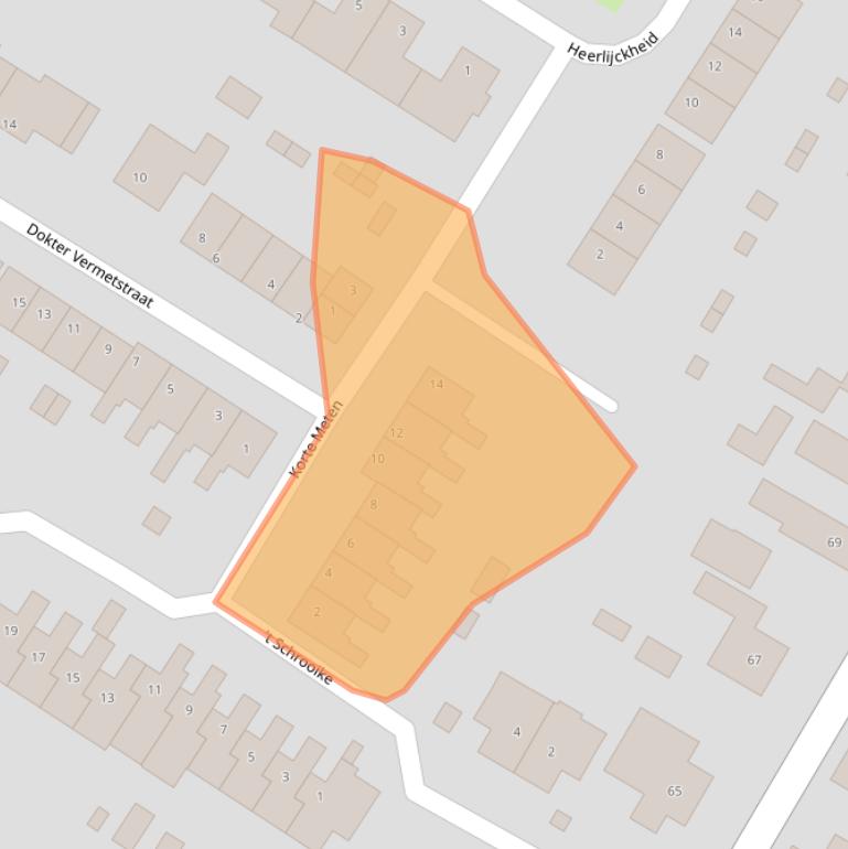 Kaart van postcodegebied 4681CC.