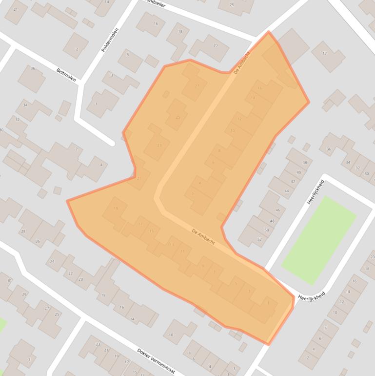 Kaart van postcodegebied 4681CV.