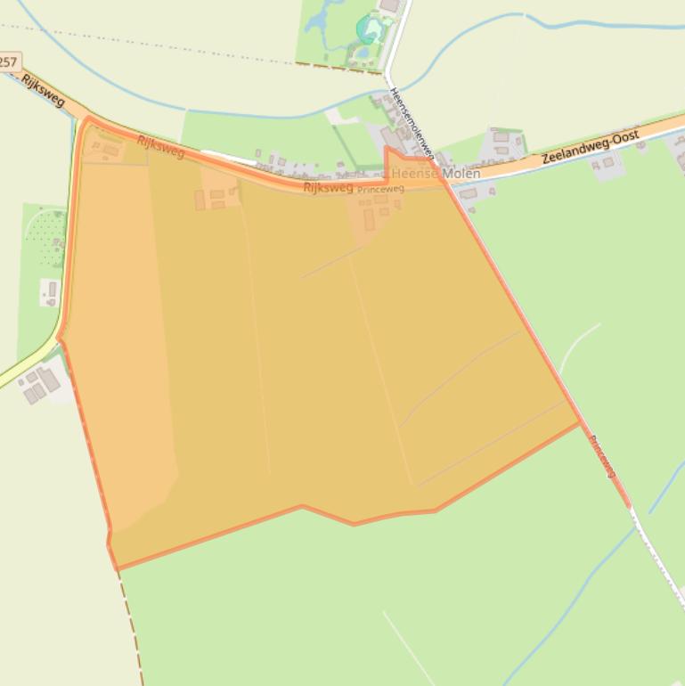 Kaart van postcodegebied 4681RC.