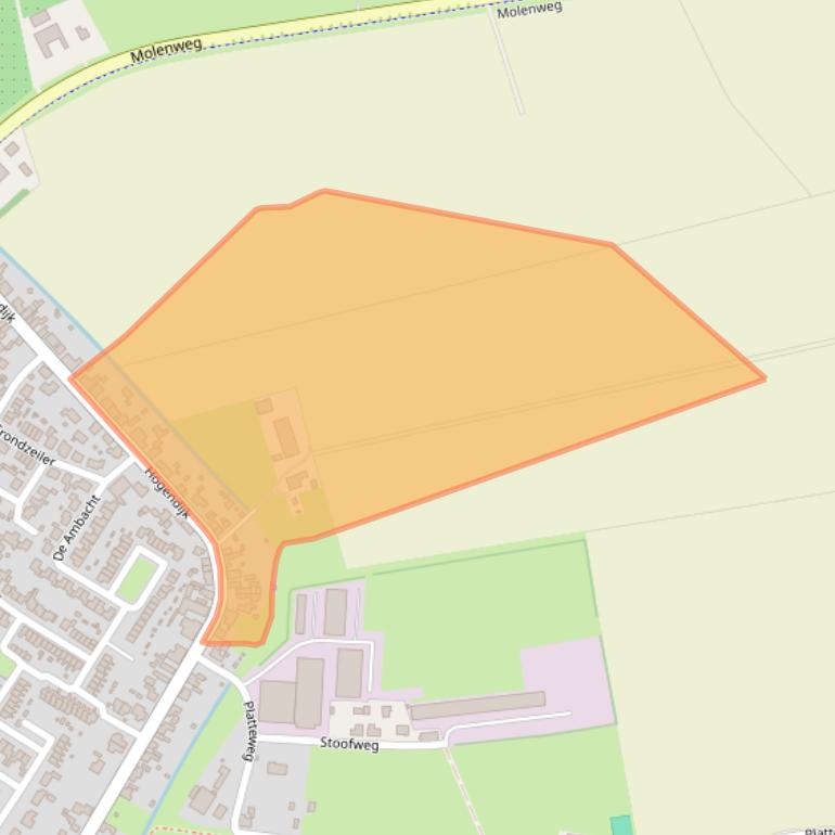 Kaart van postcodegebied 4681RM.